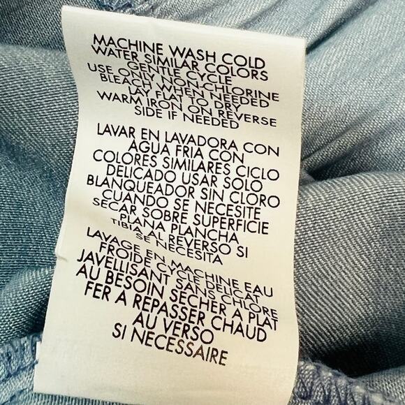 SPEECHLESS sz M light blue denim like Tiered Ruffle Chambray Dress NWT 0B9 - Picture 10 of 10